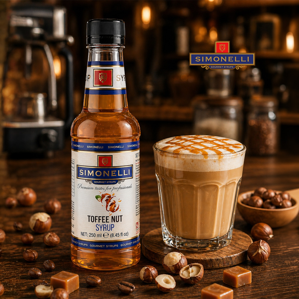 Toffee Nut Aromalı Kahve Ve Kokteyl Şurubu (250ml) - Görsel 2